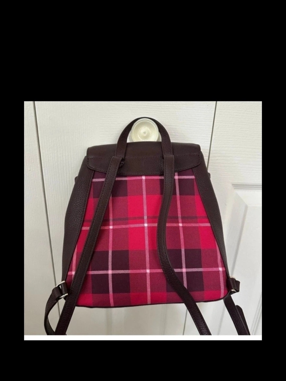 Kate Spade New York Dark Brown/Multi- Color Backpack Purse with Adjustable Strap - Picture 3 of 4